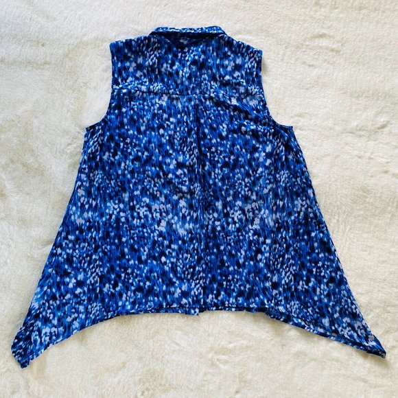NEW MICHAEL Michael Kors Ikat Sleeveless Blouse, Size M, MSRP $78 - Picture 6 of 13